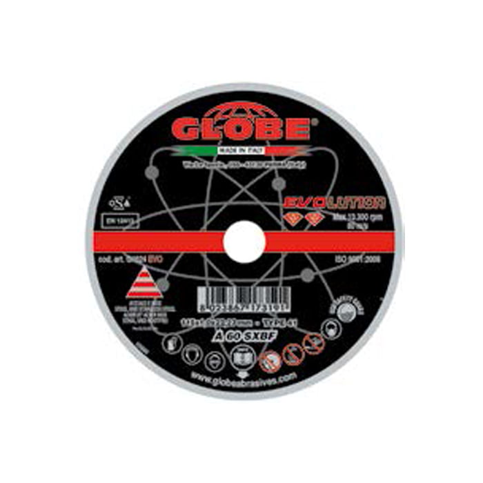 Globe G1722-EVO Tarcza tnąca 125×1,3mm 22,2mm Płaska A-60-SX ZAC – 25 sztuk