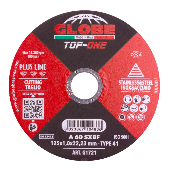 Płaska tarcza tnąca Globe G1721 Top-One – 125×1,0x22,2mm