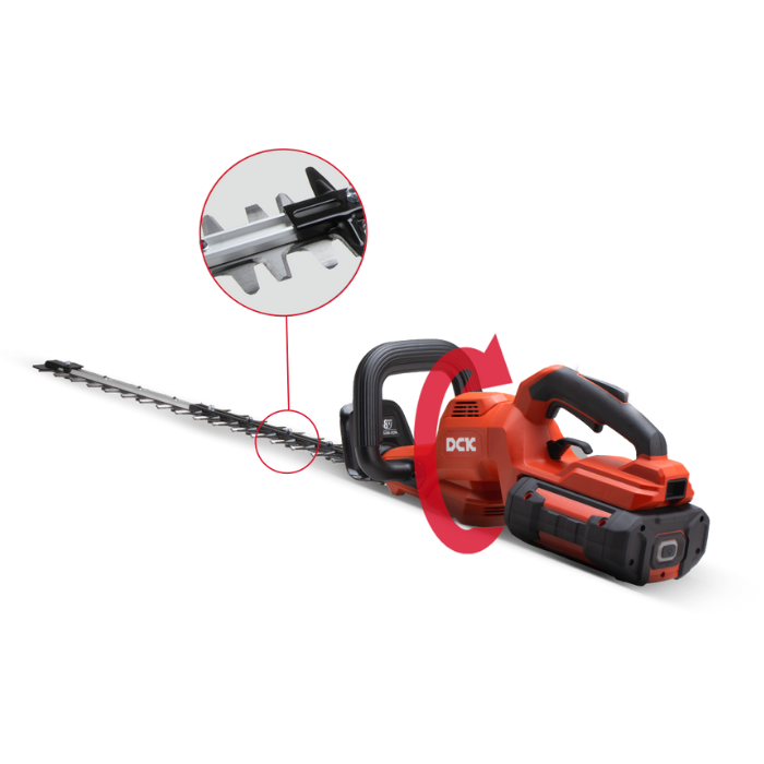 DCK Tools Akumulatorowe nożyce do żywopłotu 58V 650 mm z 2×2,5 Ah  KDHT58261EK