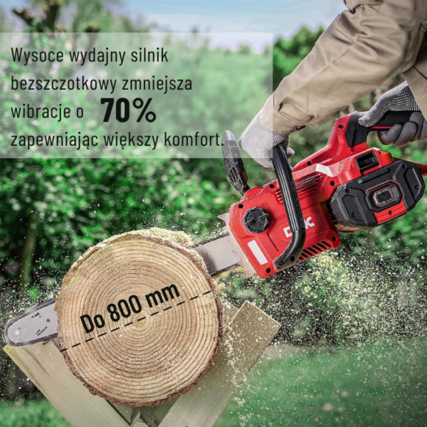 DCK Tools Akumulatorowa piła łańcuchowa 58V 45 cm z akumulatorem 1 x 5.0Ah - KDCS58181FDK