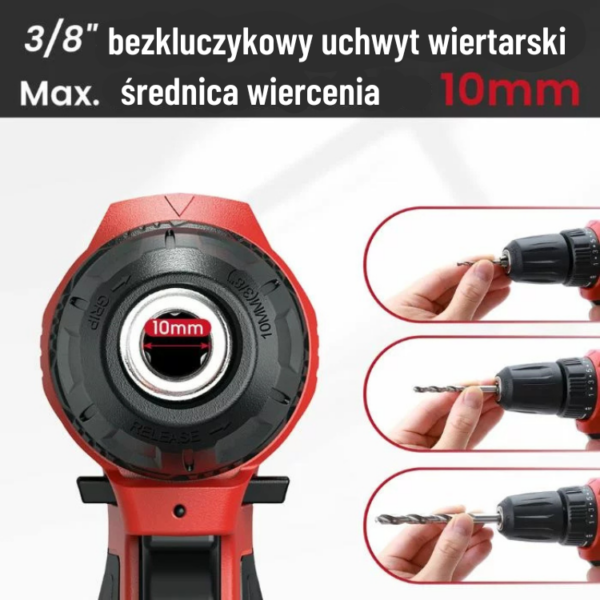 DCK Tools Akumulatorowa Wiertarko-Wkrętarka KDJZ23-10 10mm 35Nm - 1x2.0Ah