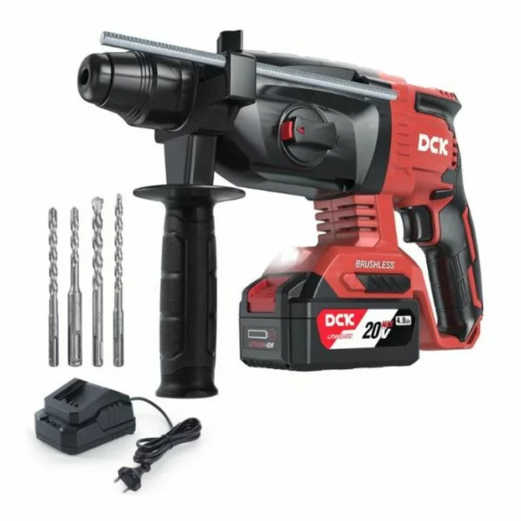 DCK Tools Młotowiertarka udarowa akumulatorowa SDS-Plus 20V 24 mm 2,7 J – 1 x 4,0 Ah KDZC04-24