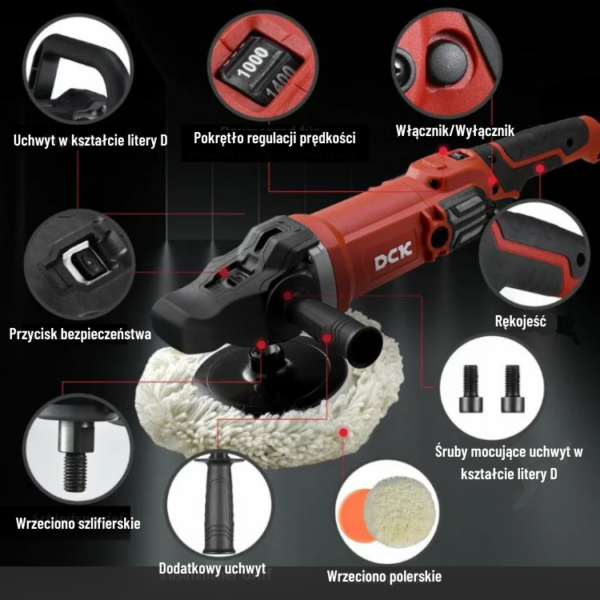 DCK Tools polerka KSP05-180 180mm 1250W
