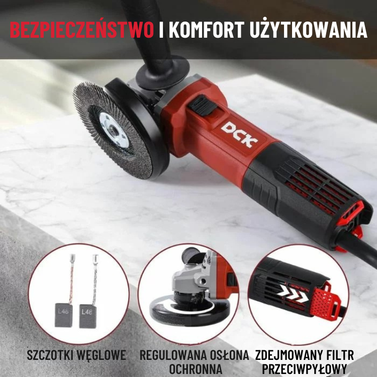 DCK Tools Szlifierka kątowa KSM17-115B 115 mm 1100 W – EA-01 (5)