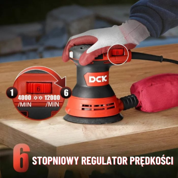 DCK Tools Szlifierka mimośrodowa KSA125 125mm 300W 230V