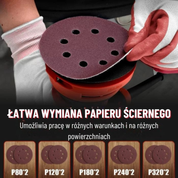 DCK Tools Szlifierka mimośrodowa KSA125 125mm 300W 230V