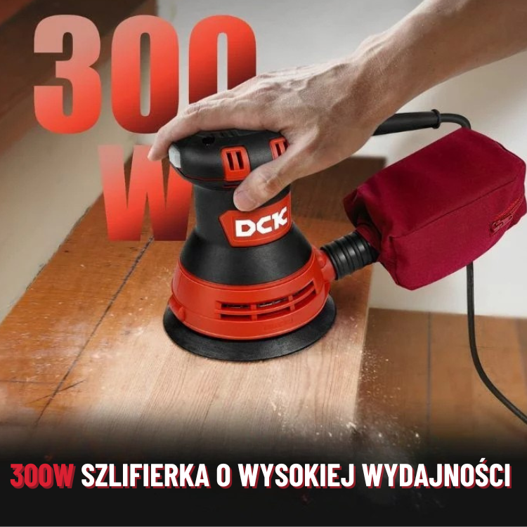 DCK Tools Szlifierka mimośrodowa KSA125 125mm 300W 230V