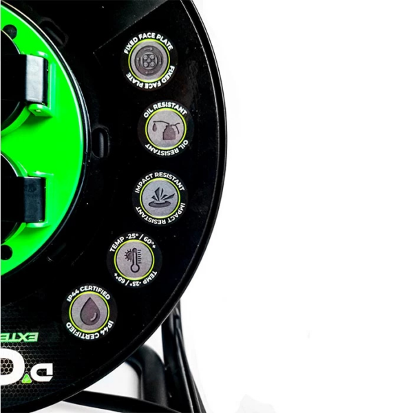 D'Orly 3×1.5mm² Neoprenowy Przedłużacz Bębnowy 230V IP44 - 25M40M - H07RN-F