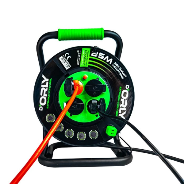 D'Orly 3×1.5mm² Neoprenowy Przedłużacz Bębnowy 230V IP44 - 25M40M - H07RN-F