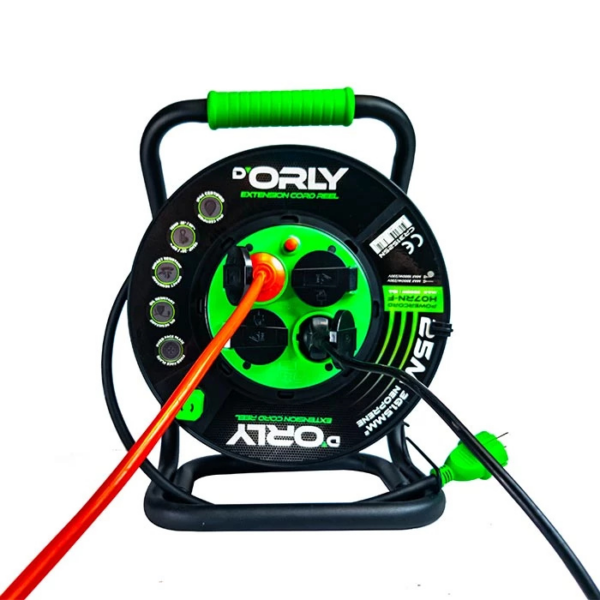 D'Orly 3×1.5mm² Neoprenowy Przedłużacz Bębnowy 230V IP44 - 25M40M - H07RN-F