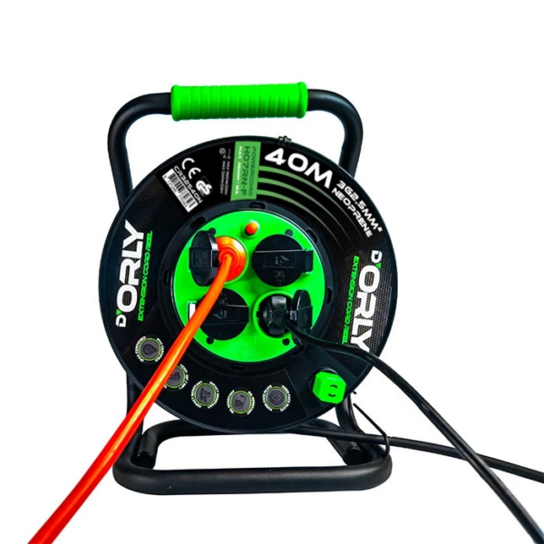 D'Orly 3×2,5 mm² Neoprenowy przedłużacz bębnowy 230 V IP44 - 25 m/40 m - H07RN-F