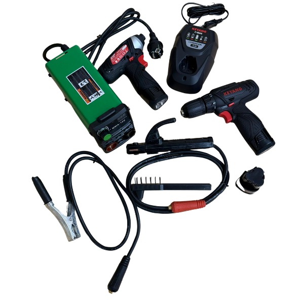 Zestaw promocyjny na Dzień Chłopaka – ComboKey 10,8V (wiertarko-wkrętarka + klucz udarowy) + Mini Spawarka Inwertorowa MMA100